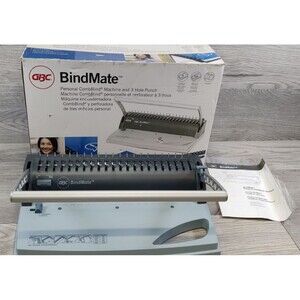 GBC BindMate Personal CombBind Machine #7706170 Hole Punch Binding Covers Spines
